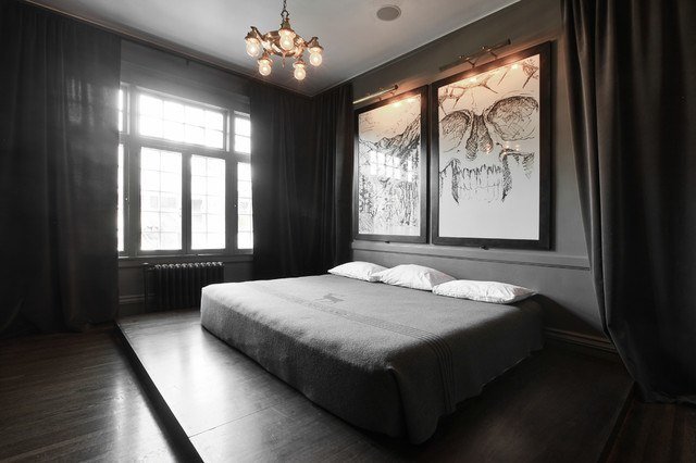 modern gothic bedroom