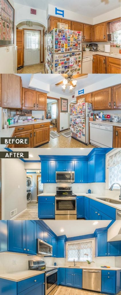 kitchen remodel before and after with cost