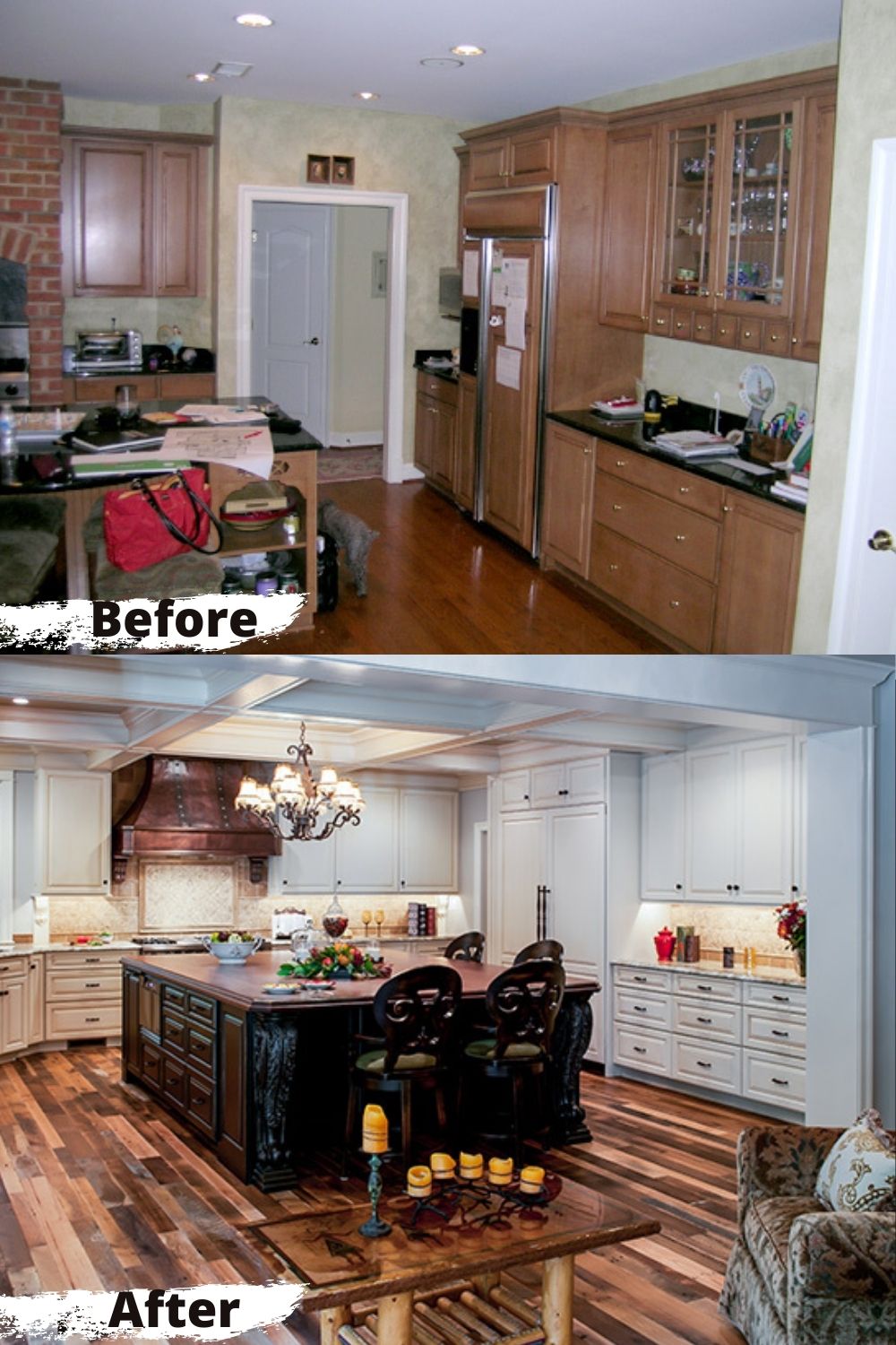 split level kitchen remodel before and after