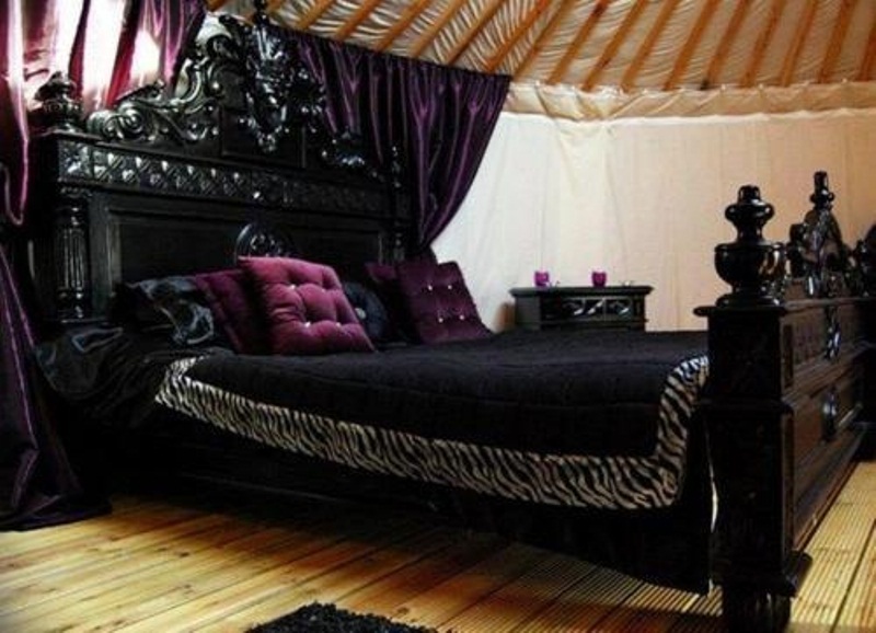 purple gothic bedroom