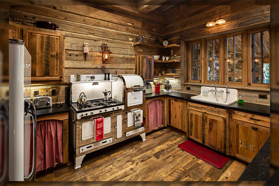 Rustic Log Cabin Kitchen