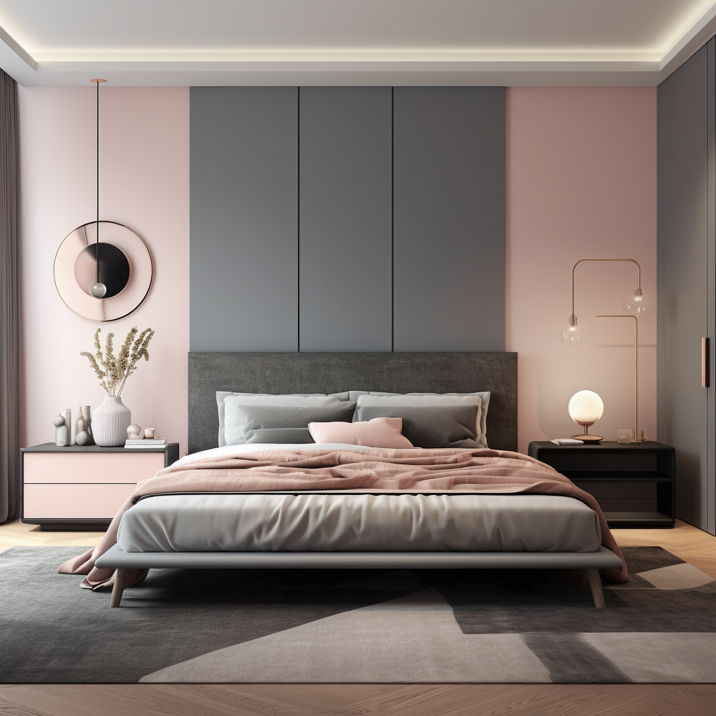 Who says opposites don't attract? Blush pink and grey make the perfect power couple for your bedroom!